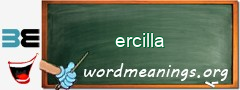 WordMeaning blackboard for ercilla